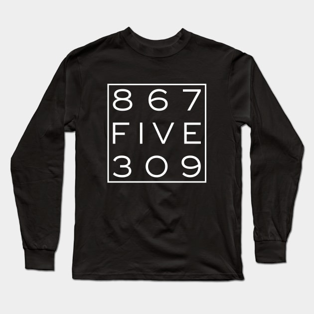 8675309 Jenny Retro Tee For 80's & 90's Music Lovers Long Sleeve T-Shirt by lateedesign